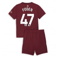 Camiseta Manchester City Phil Foden #47 Tercera Equipación para niños 2024-25 manga corta (+ pantalones cortos)